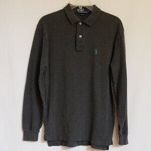 Polo Ralph Lauren Gray Mens Cotton Knit Shirt.  Size Small